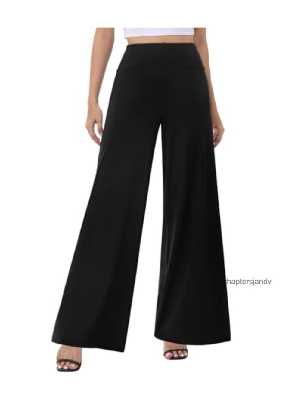 Wide Leg Palazzo Pants High Waist Flowy Stretchy Lounge Trousers